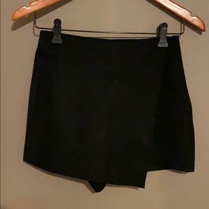 Zara Mini Black Suede Skort